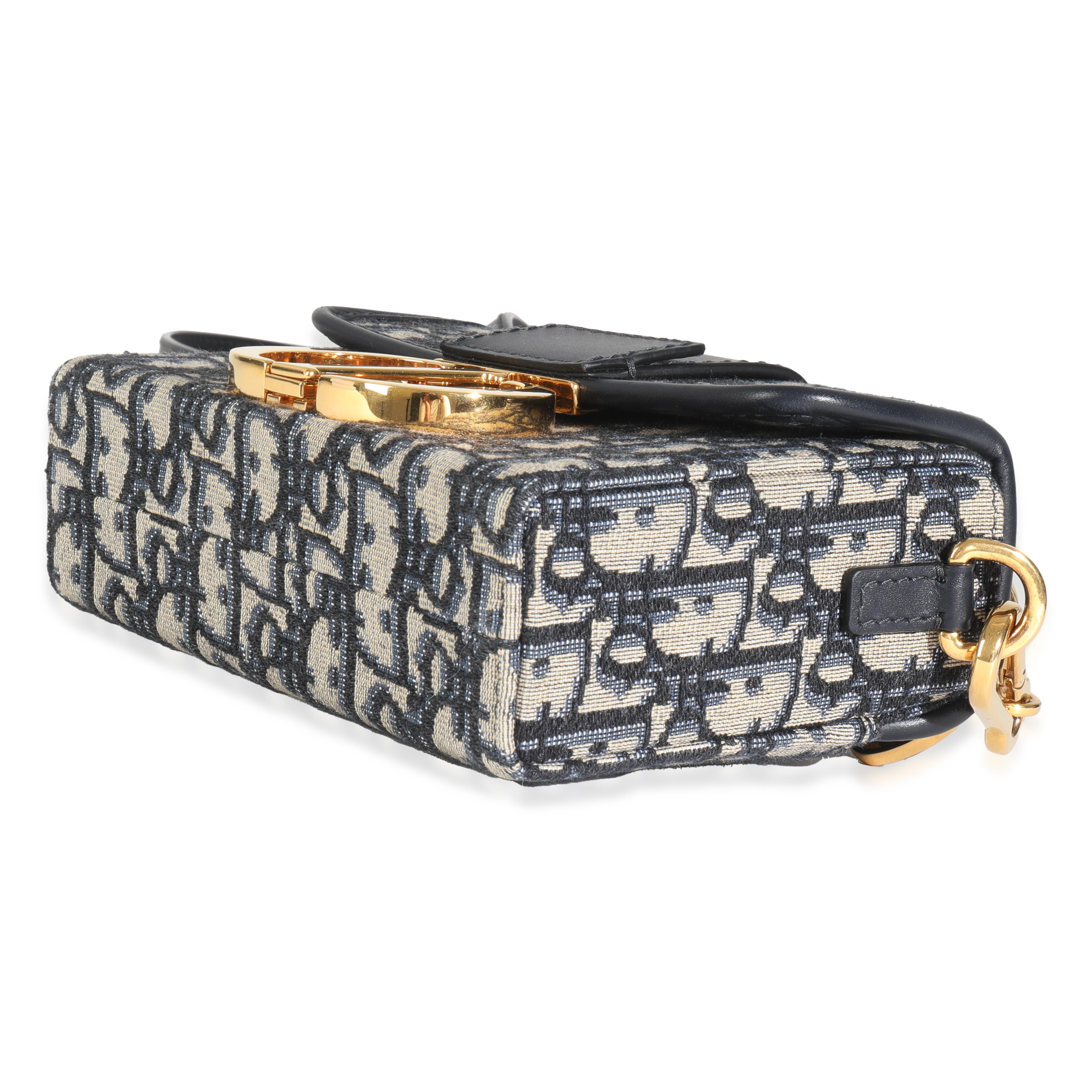 Christian Dior Navy Oblique Canvas 30 Montaigne Box 1