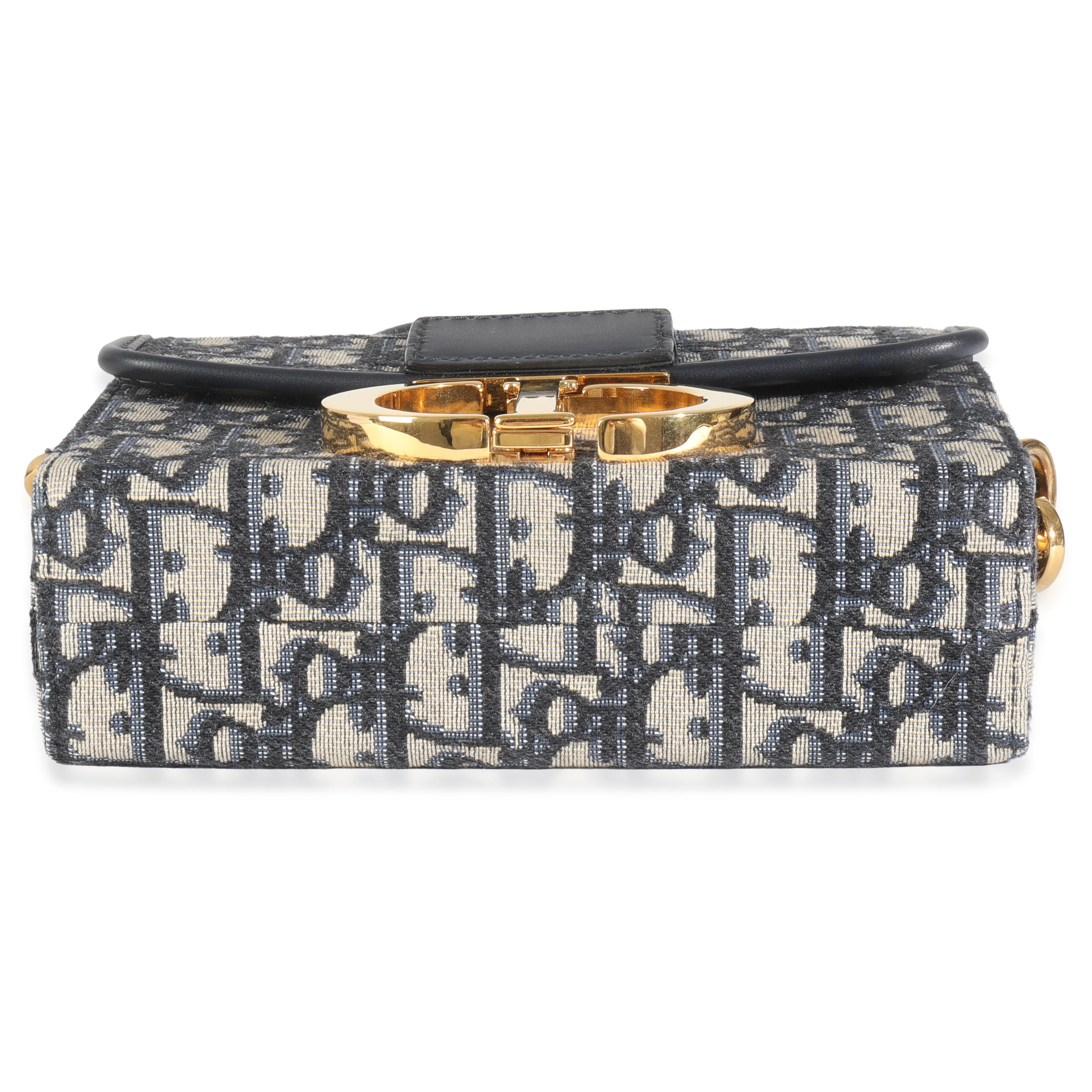 Christian Dior Navy Oblique Canvas 30 Montaigne Box 2