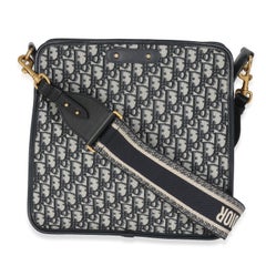 Christian Dior Navy Oblique Canvas CD Hobo