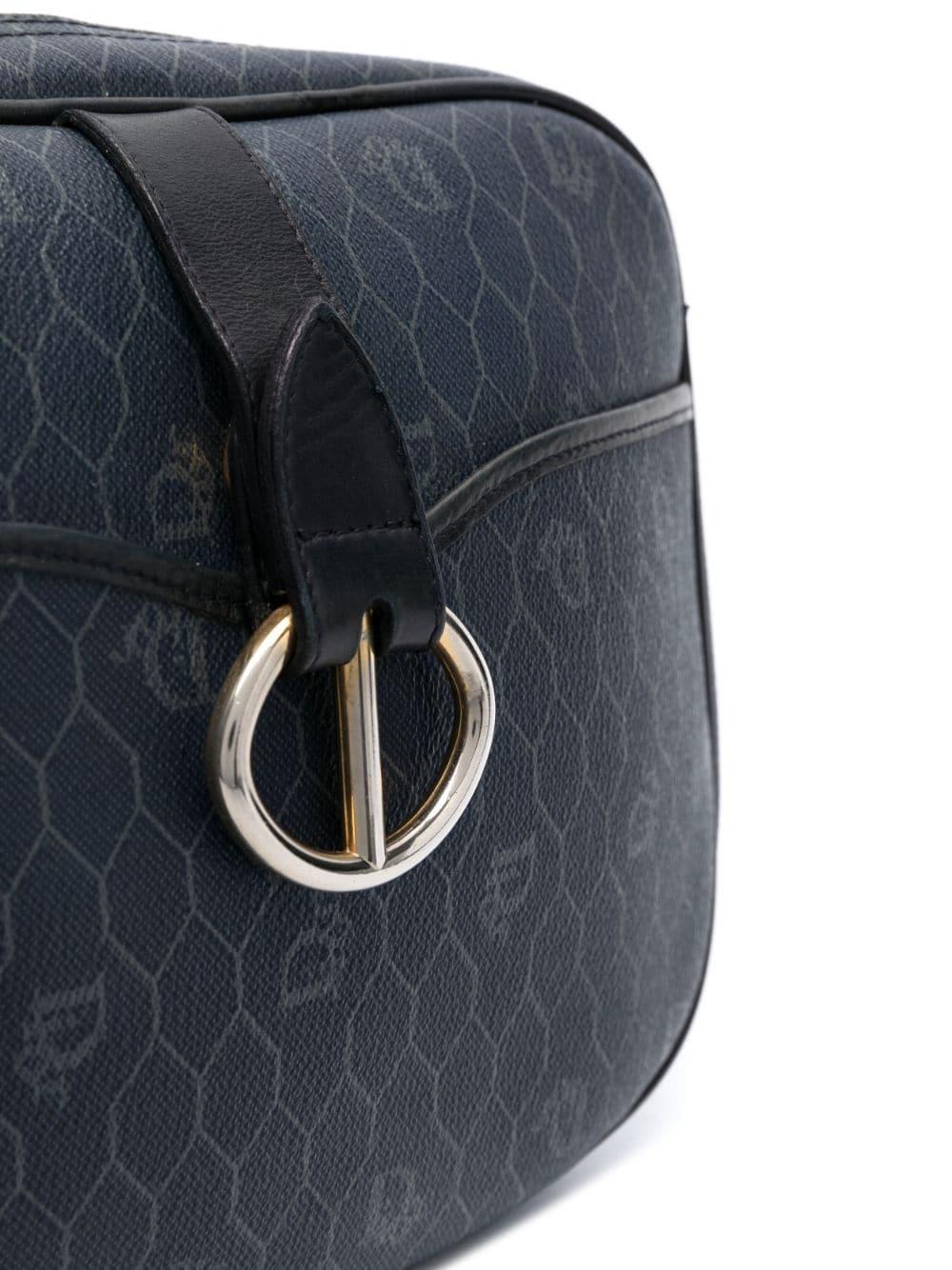 Christian Dior - Sac à bandoulière en toile oblique marine  Pour femmes en vente