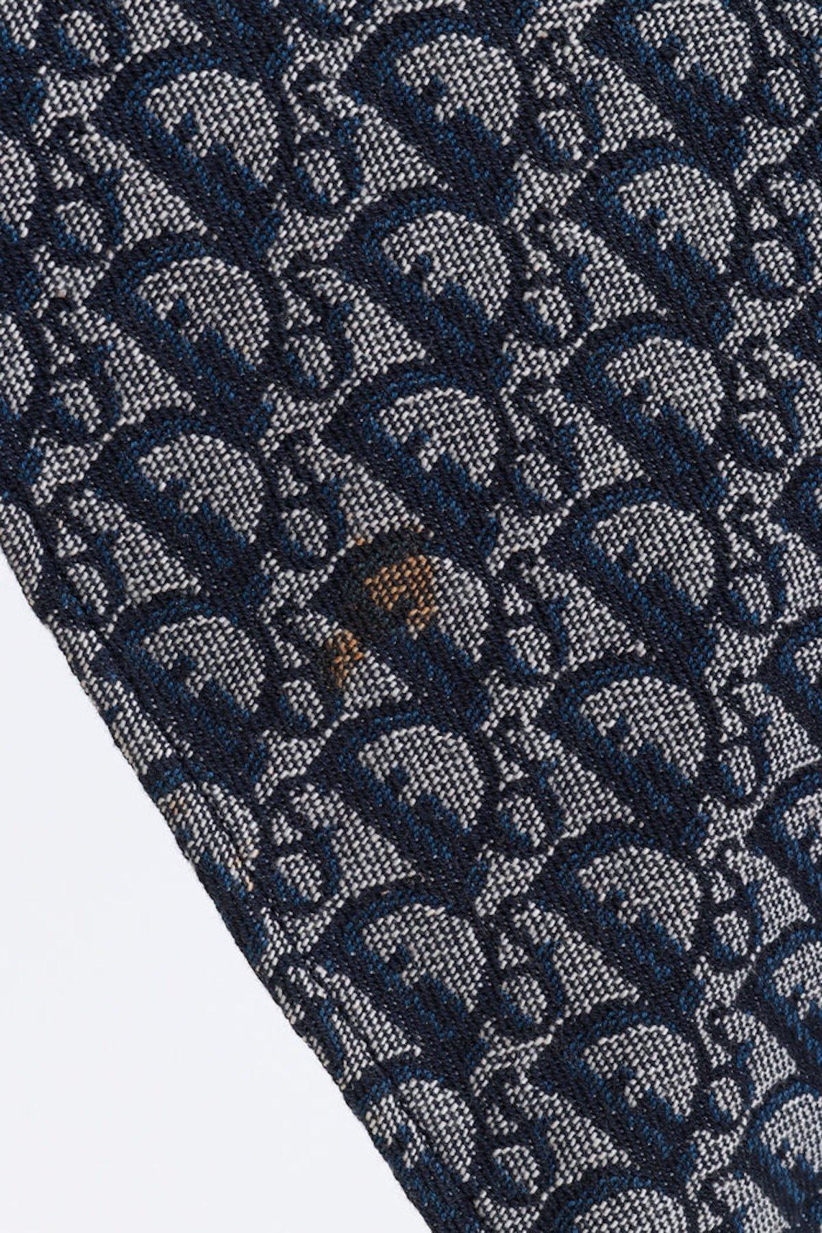 Vestido de tirantes Christian Dior azul marino con monograma vaquero oblicuo (US 4) en venta 3