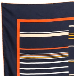 Christian Dior Navy Silk Scarf