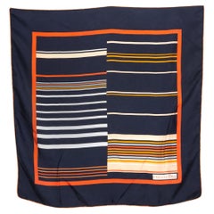 Christian Dior Navy Silk Scarf