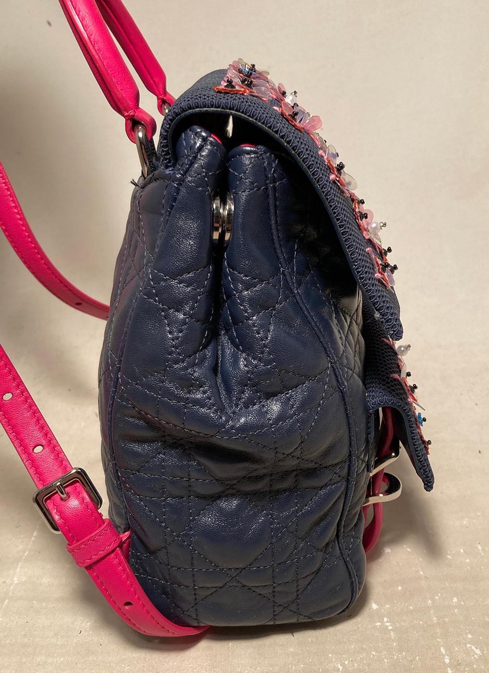 Black Christian Dior Navy Stardust Backpack