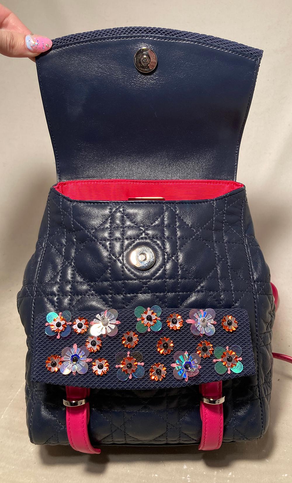Christian Dior Navy Stardust Backpack 2