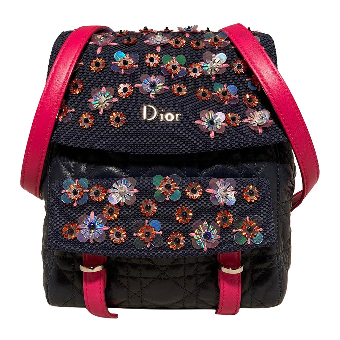 Christian Dior Navy Stardust Backpack