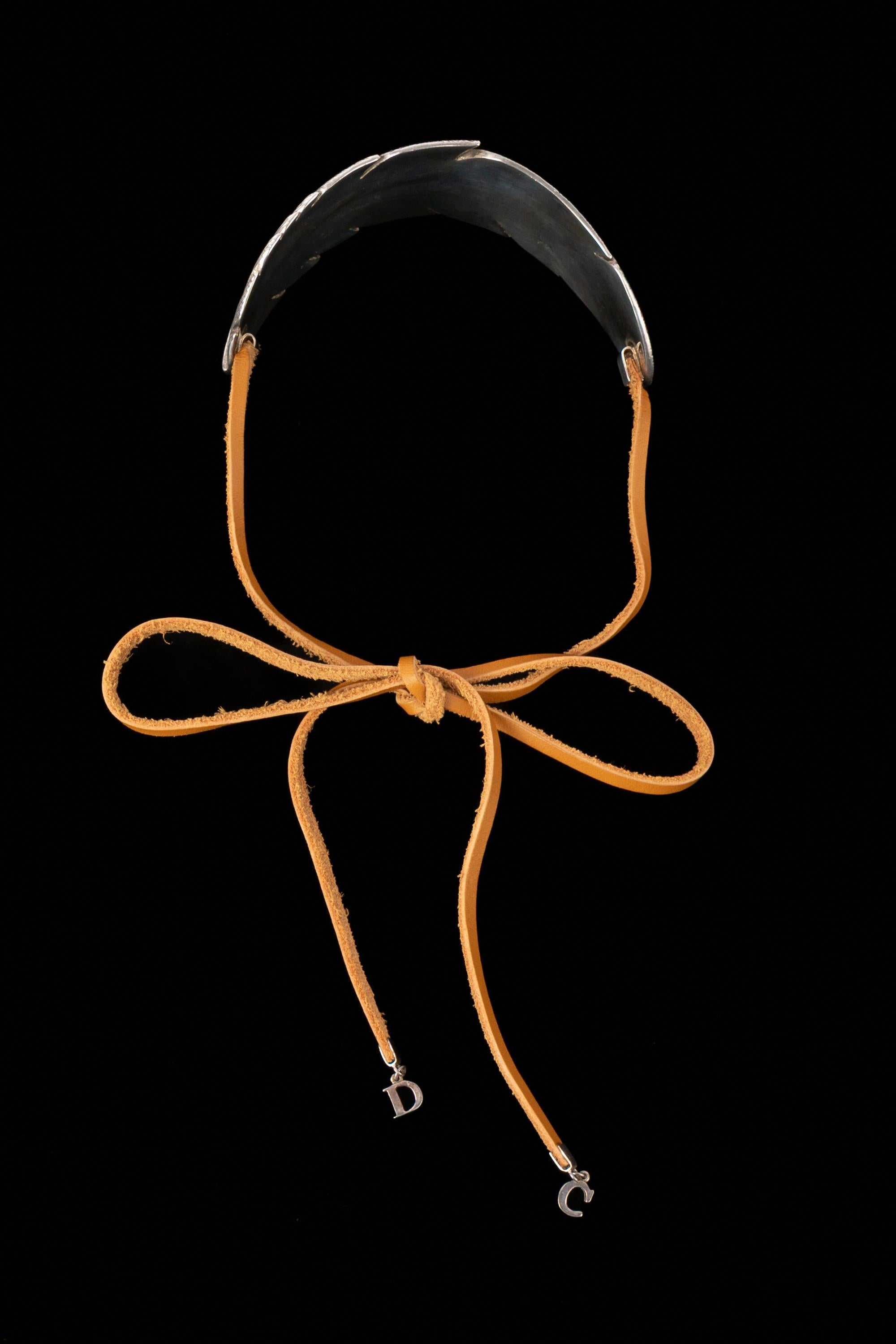 Women's Christian Dior necklace 'feather' Summer 2002 For Sale