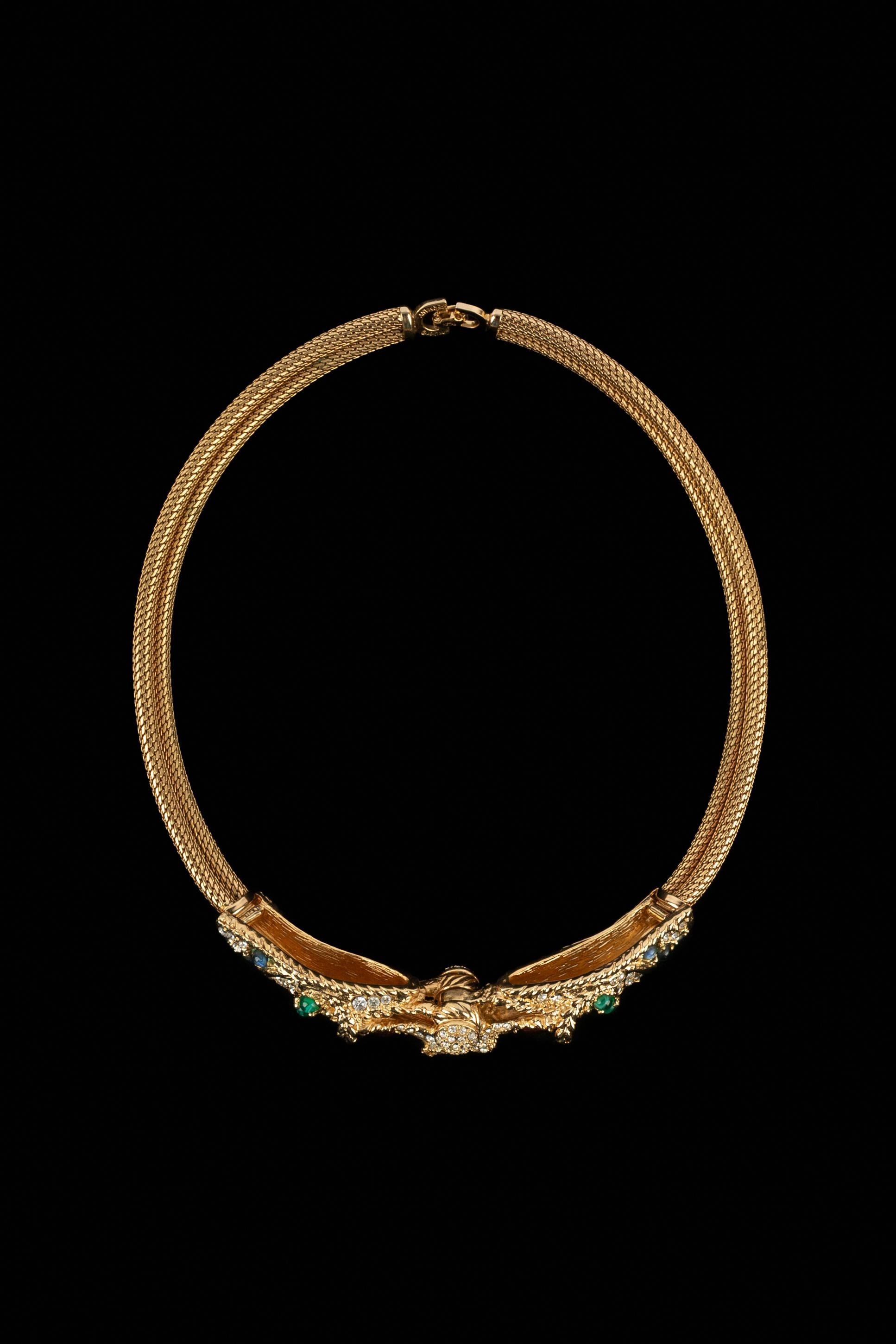 Christian Dior necklace Haute Couture In Excellent Condition In SAINT-OUEN-SUR-SEINE, FR
