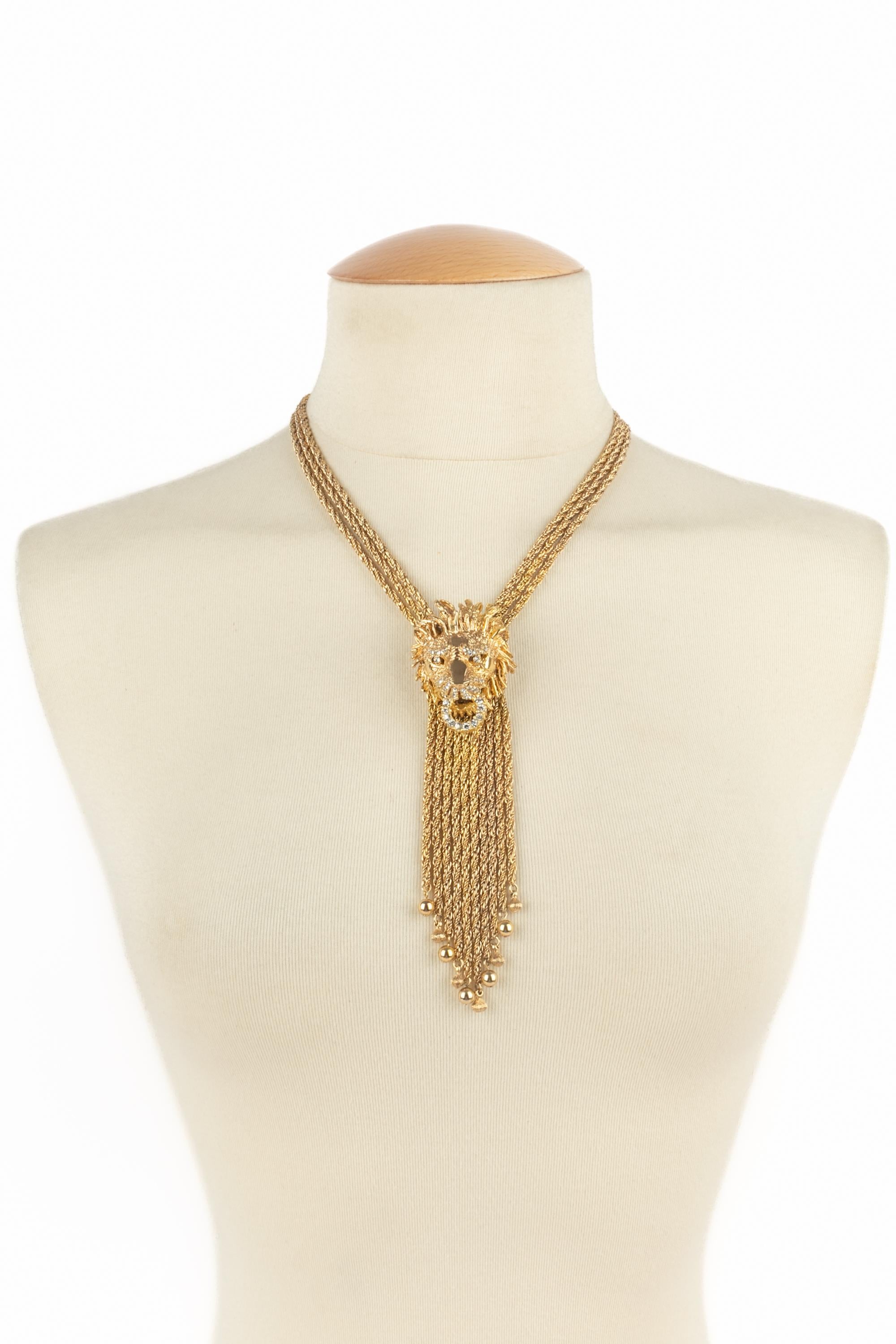 Christian Dior Halskette 'Löwenkopf' im Angebot 5