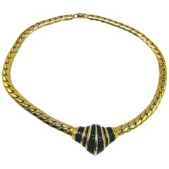 CHRISTIAN DIOR Halskette Vintage 1980er Jahre Kropfband