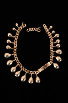 Christian Dior Necklace with Rhinestoned Charms, 2004