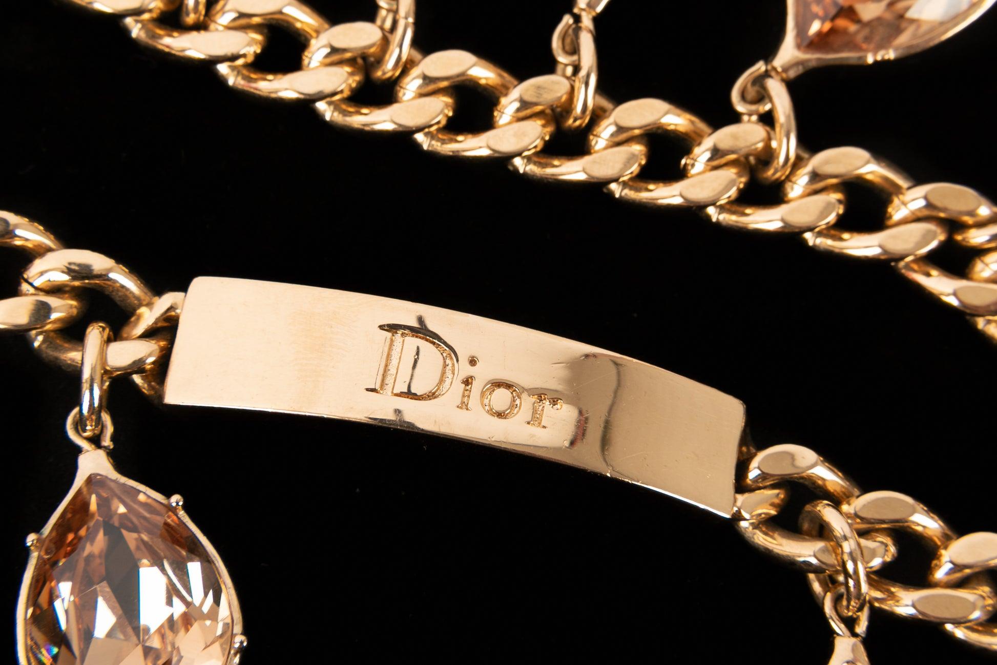 Christian Dior Halskette mit Strass-Anhängern, 2004 im Angebot 2