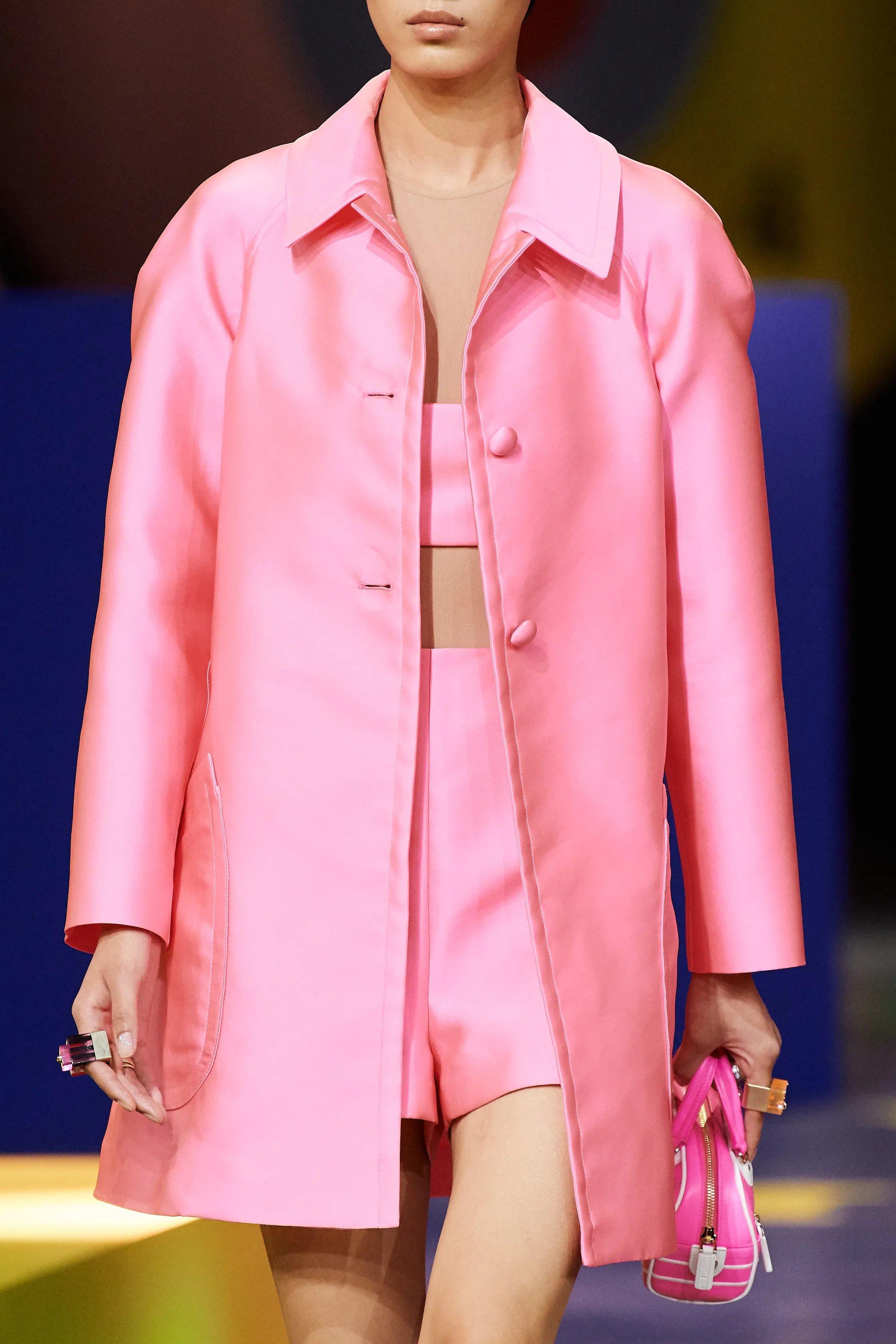 CHRISTIAN DIOR neon pink polyester 2022 Coat Jacket 38 S For Sale 3
