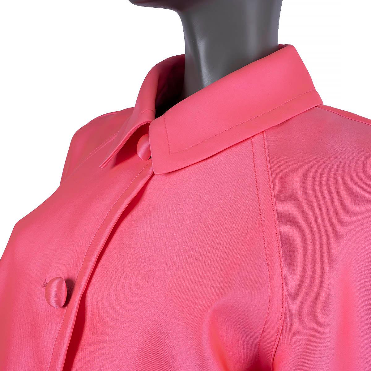 Pink CHRISTIAN DIOR neon pink polyester 2022 Coat Jacket 38 S For Sale