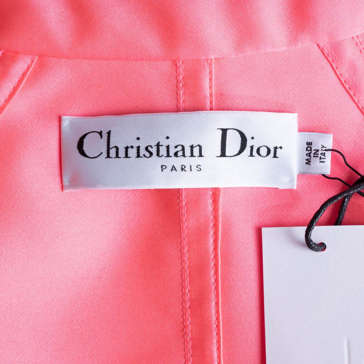 CHRISTIAN DIOR neon pink polyester 2022 Coat Jacket 38 S For Sale 1