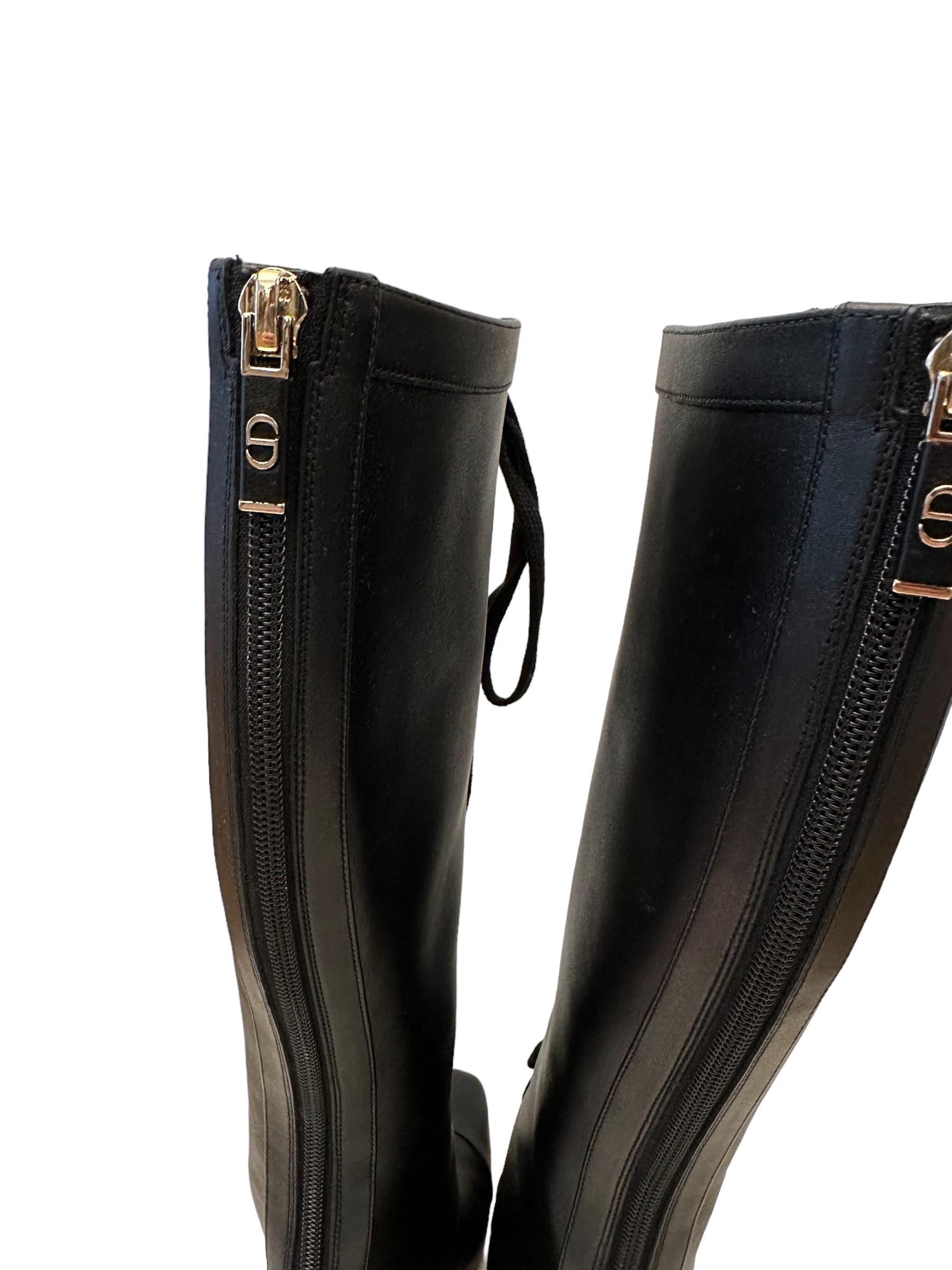 Christian Dior New Cruise 2024 Naughtily-D Wedge Black Boots For Sale 6