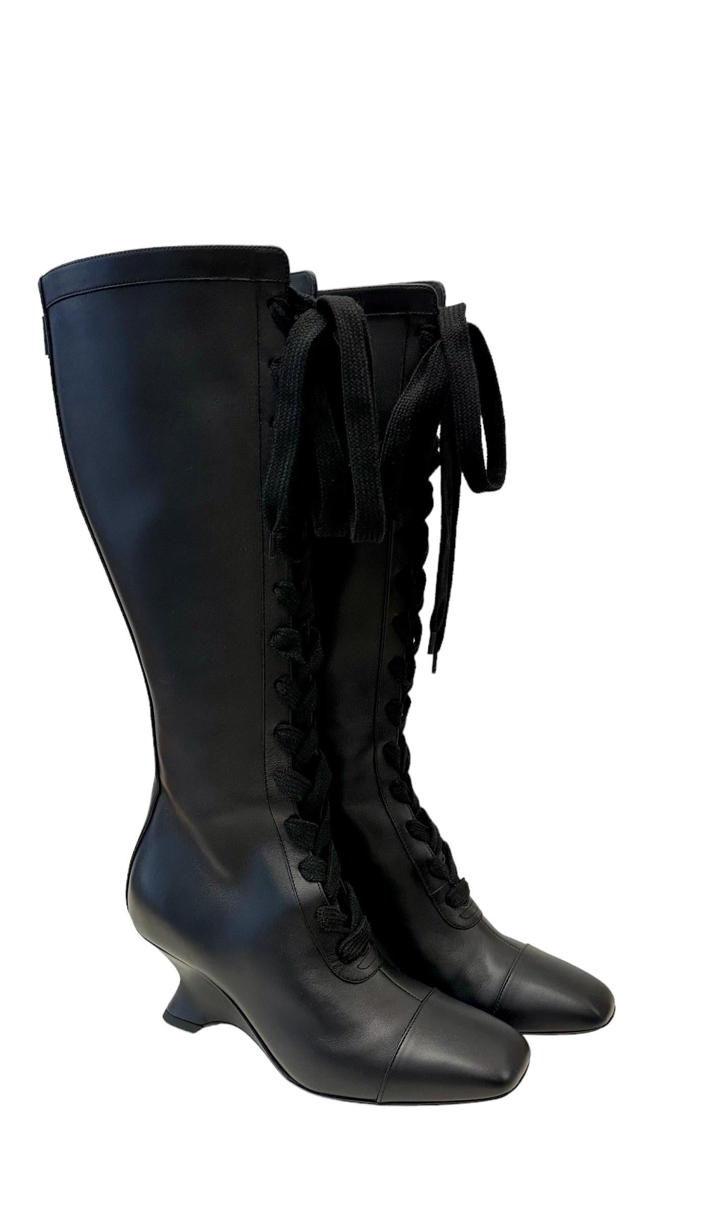 Christian Dior New Cruise 2024 Naughtily-D Wedge Black Boots For Sale 10