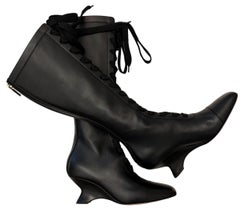 Christian Dior New Cruise 2024 Naughtily-D Wedge Black Boots