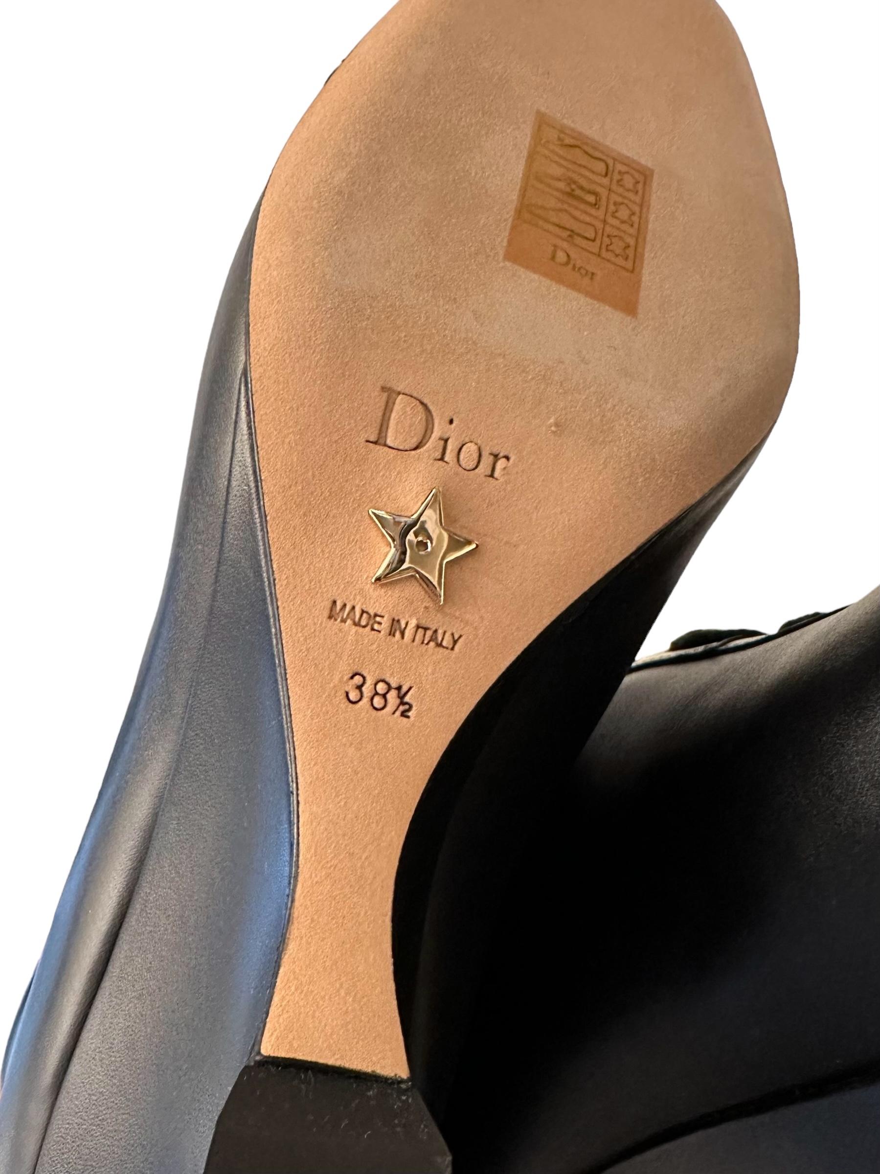 Christian Dior New Cruise 2024 Naughtily-D Wedge Black Boots In Excellent Condition For Sale In Geneva, CH