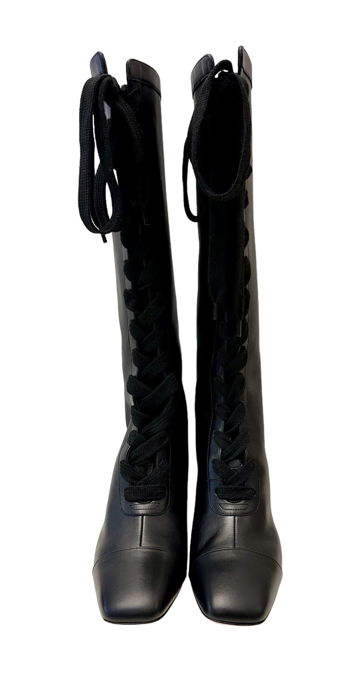 Women's Christian Dior New Cruise 2024 Naughtily-D Wedge Black Boots For Sale
