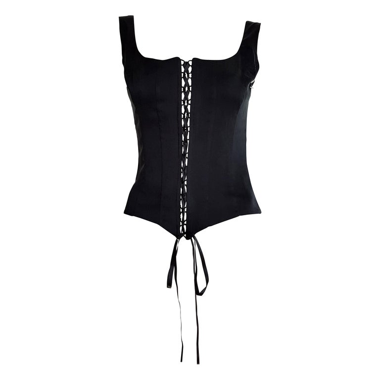 Christian DIOR "New" Haute Couture Double Silk Bustier Top Corset - Unworn  For Sale at 1stDibs
