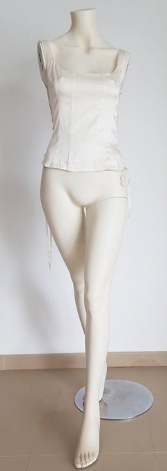 Christian DIOR "New" Haute Couture Double Silk Cream Top Corset - Unworn