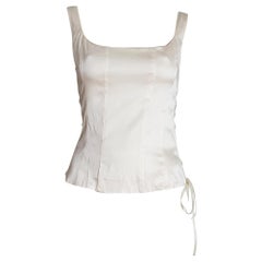 Christian DIOR "New" Haute Couture Double Silk Cream Top Corset - Unworn