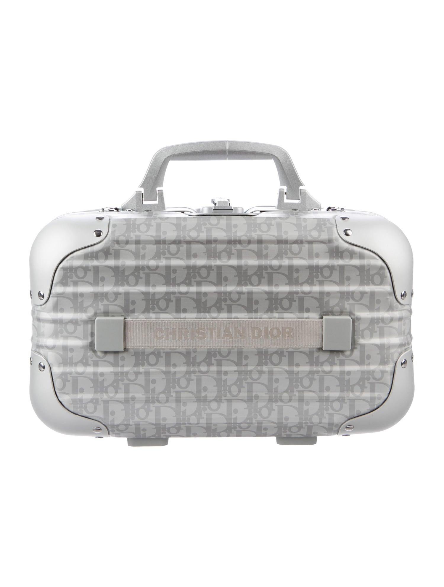 Women's or Men's Christian Dior NEW Limited Edition Silver Aluminum Travel Top Handle Satchel Bag