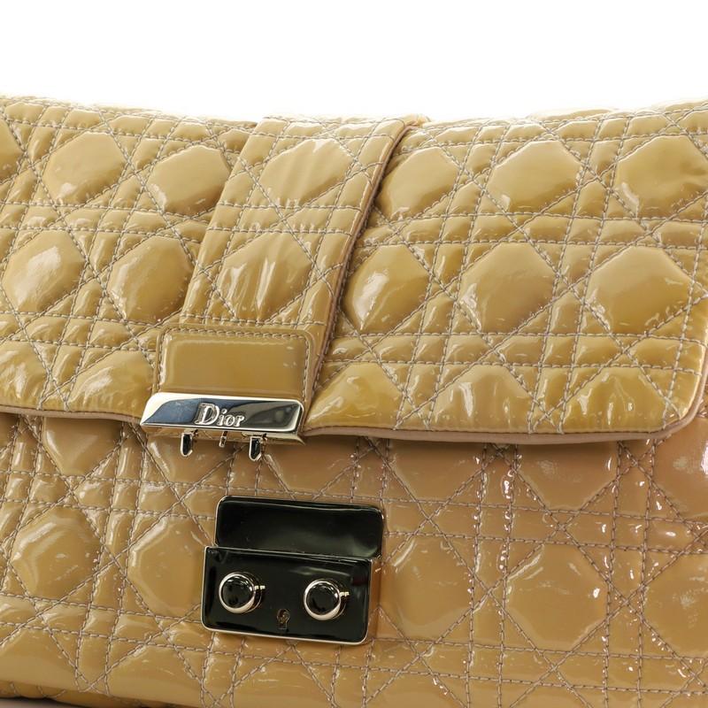 Christian Dior New Lock Flap Bag Cannage Quilt Patent Medium 2