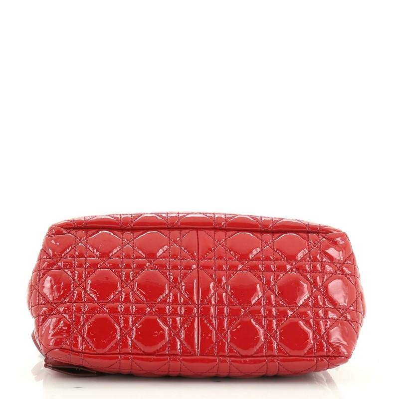 Christian Dior New Lock Flap Bag Cannage Quilt Patent Small In Good Condition In NY, NY
