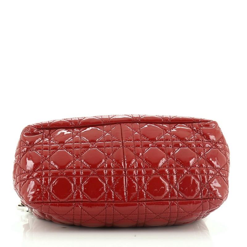 Christian Dior New Lock Flap Bag Cannage Quilt Patent Small In Good Condition In NY, NY