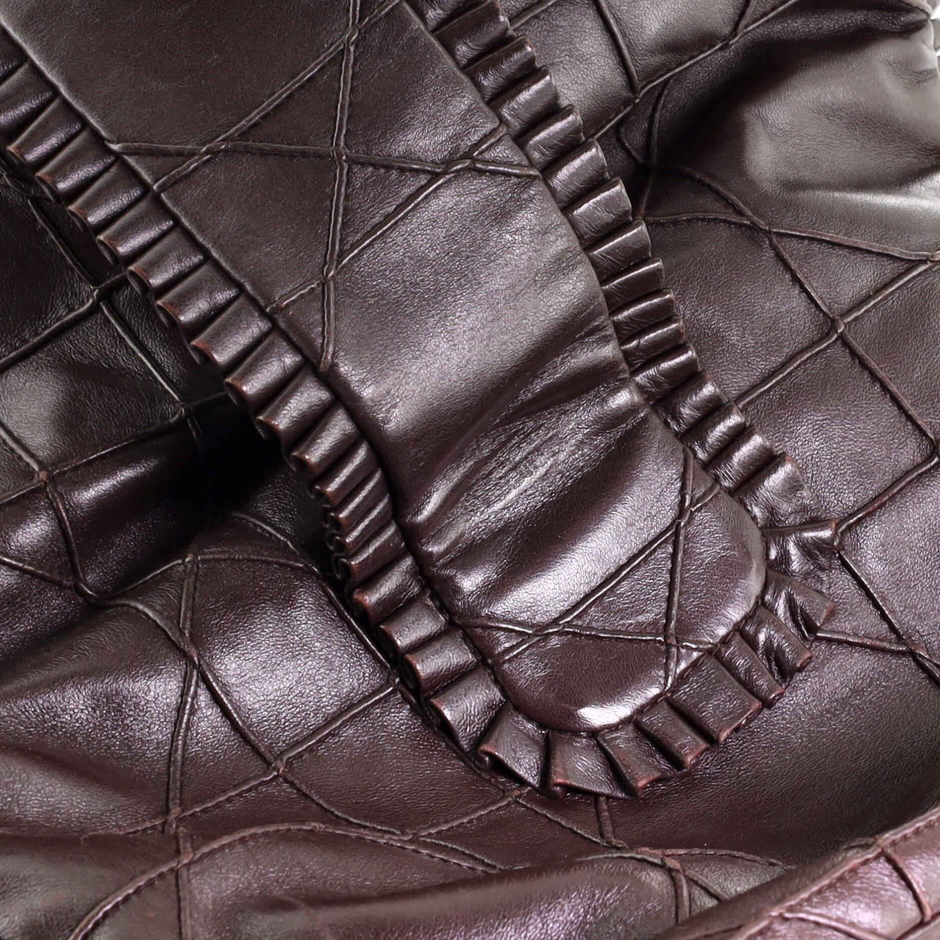 Christian Dior New Lock Ruffle Flap Bag Cannage Quilt Lambskin Medium 1