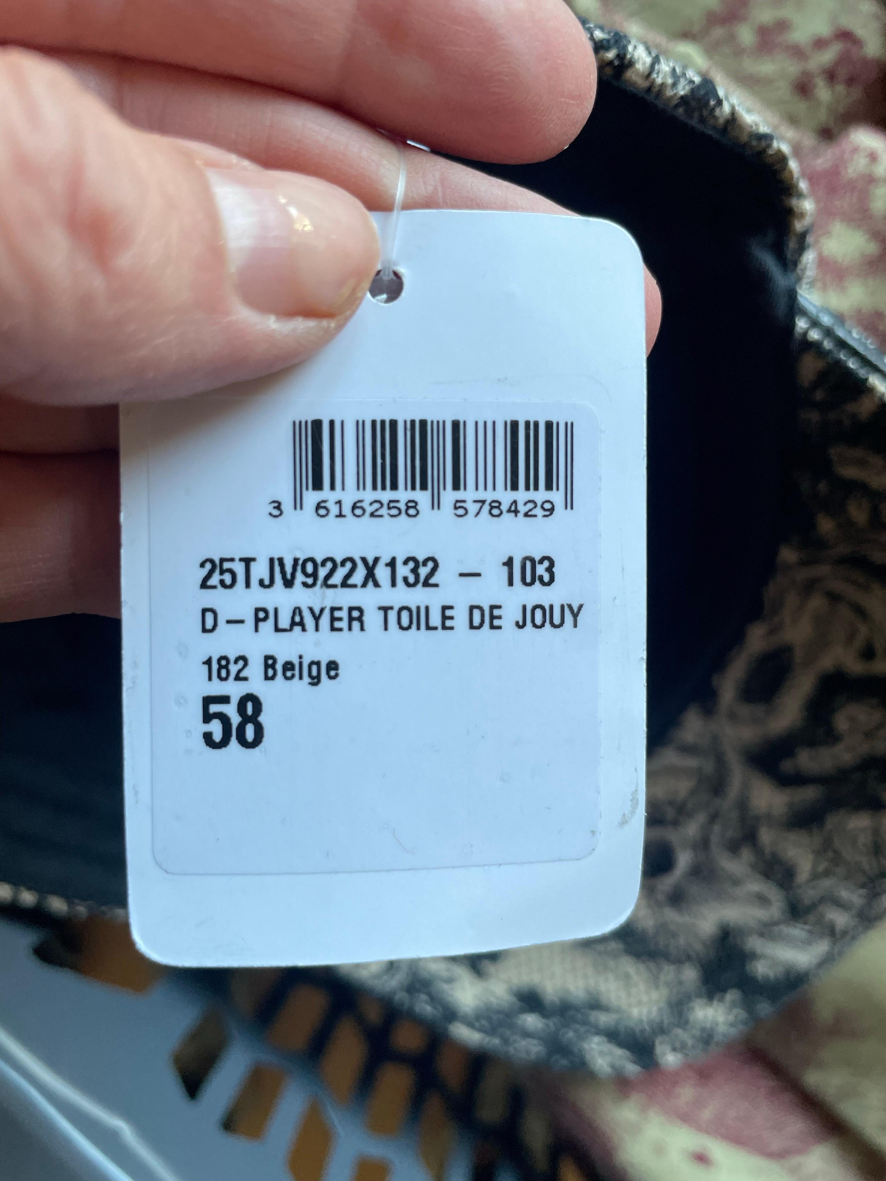 Nero CHRISTIAN DIOR Nuovo berretto in toile de jouy con etichetta mai indossato. in vendita