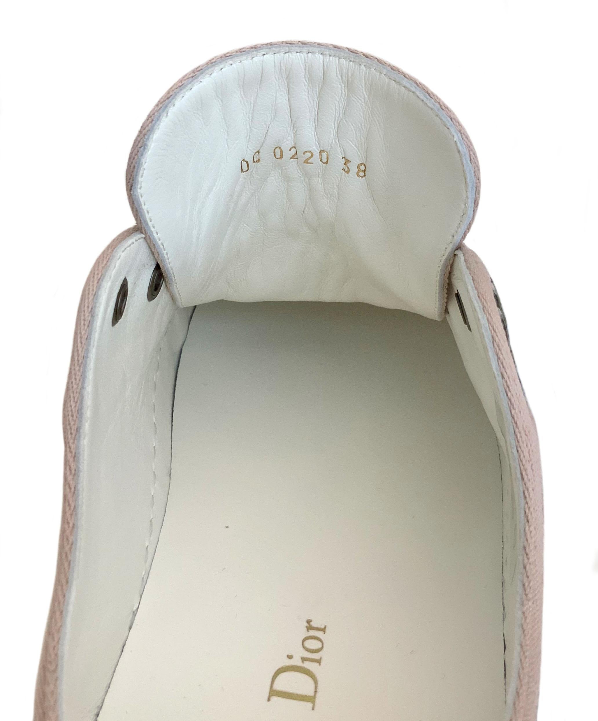 Christian Dior NEW Zapatillas Walk'n Dior Rosa Mutabilis Algodón Bordado 4