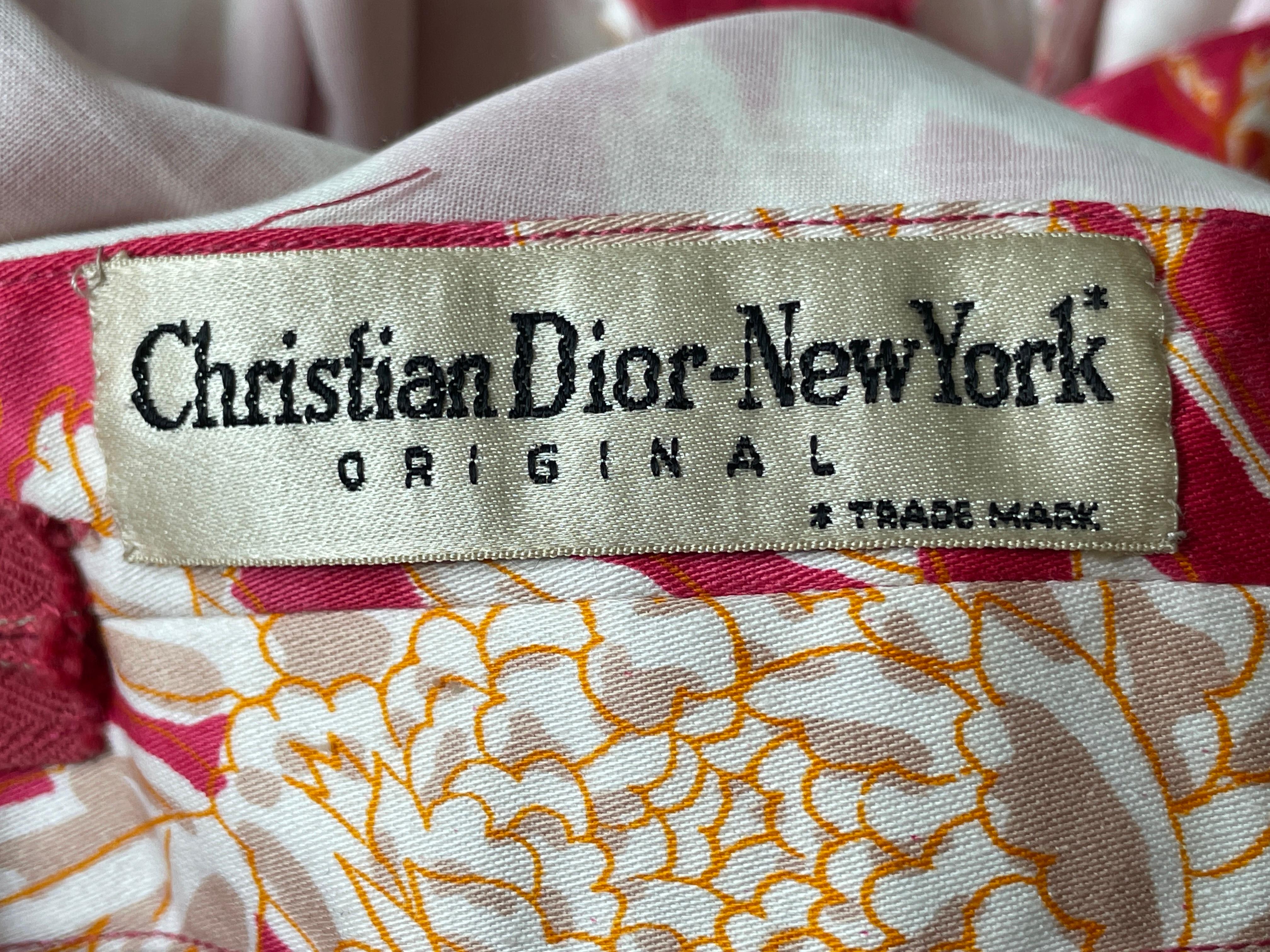 Christian Dior New York 1960's Charming Floral Day Dress   For Sale 6
