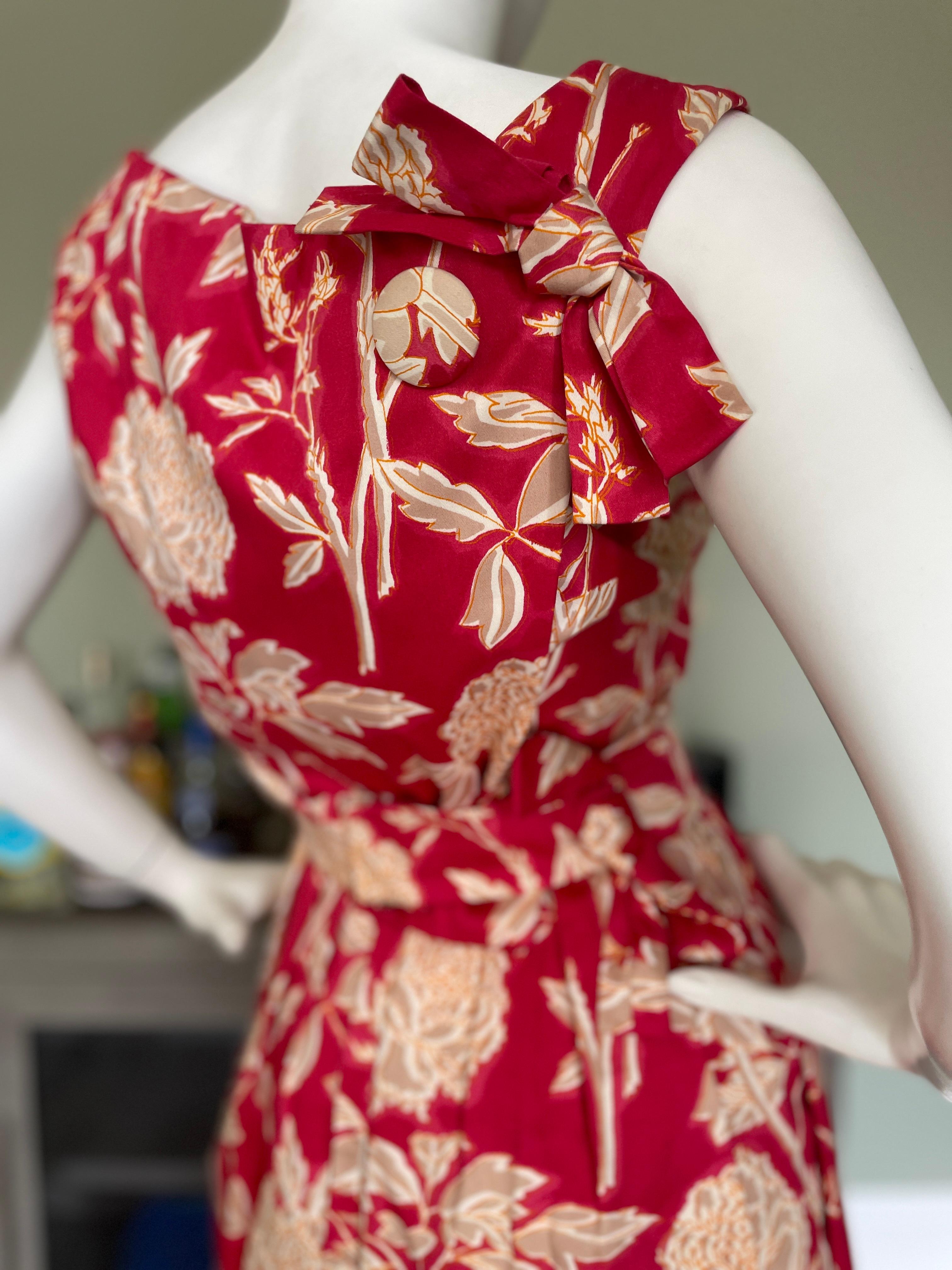 Women's Christian Dior New York 1960's Charming Floral Day Dress   For Sale