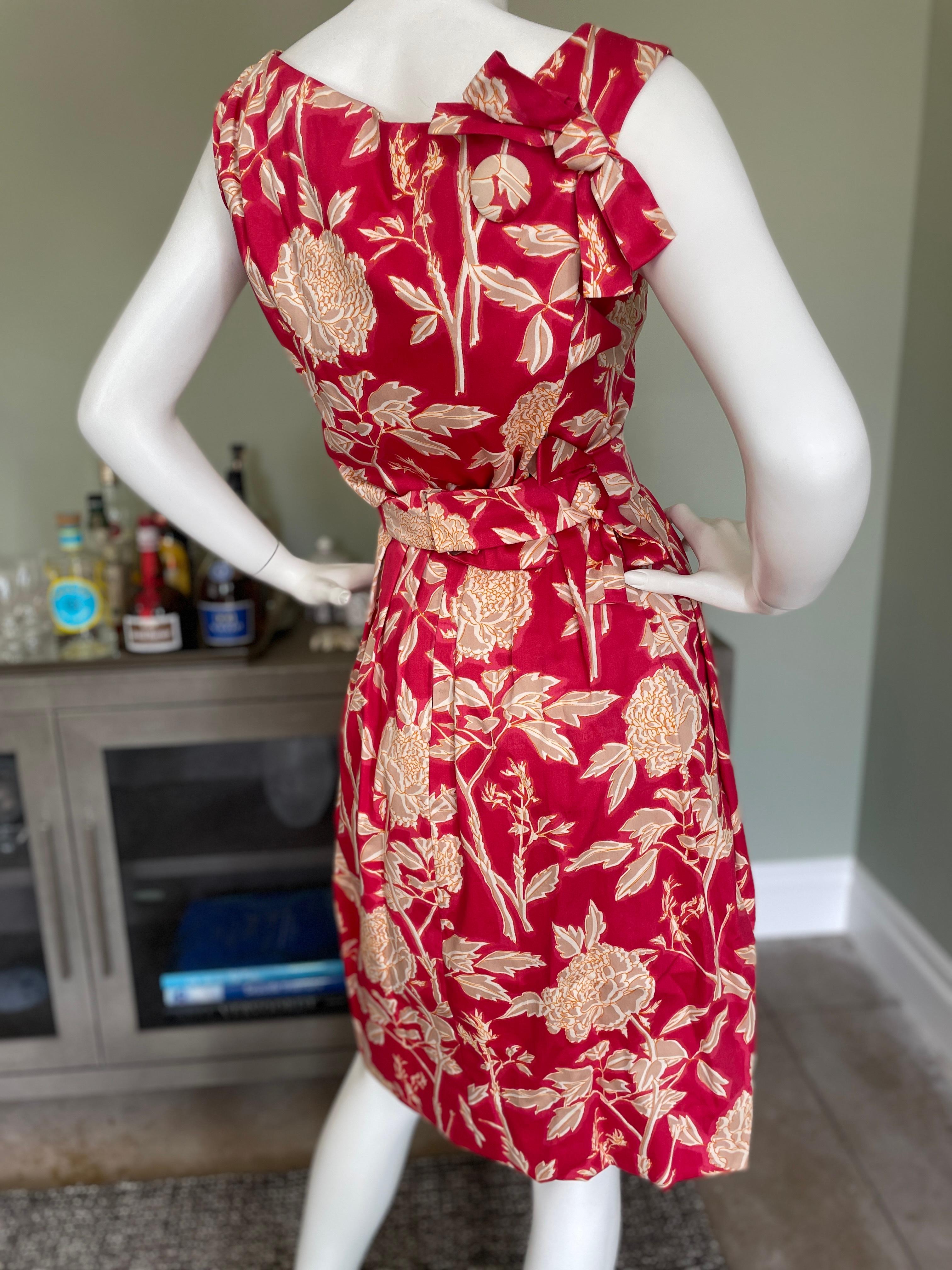 Christian Dior New York 1960's Charming Floral Day Dress   For Sale 3