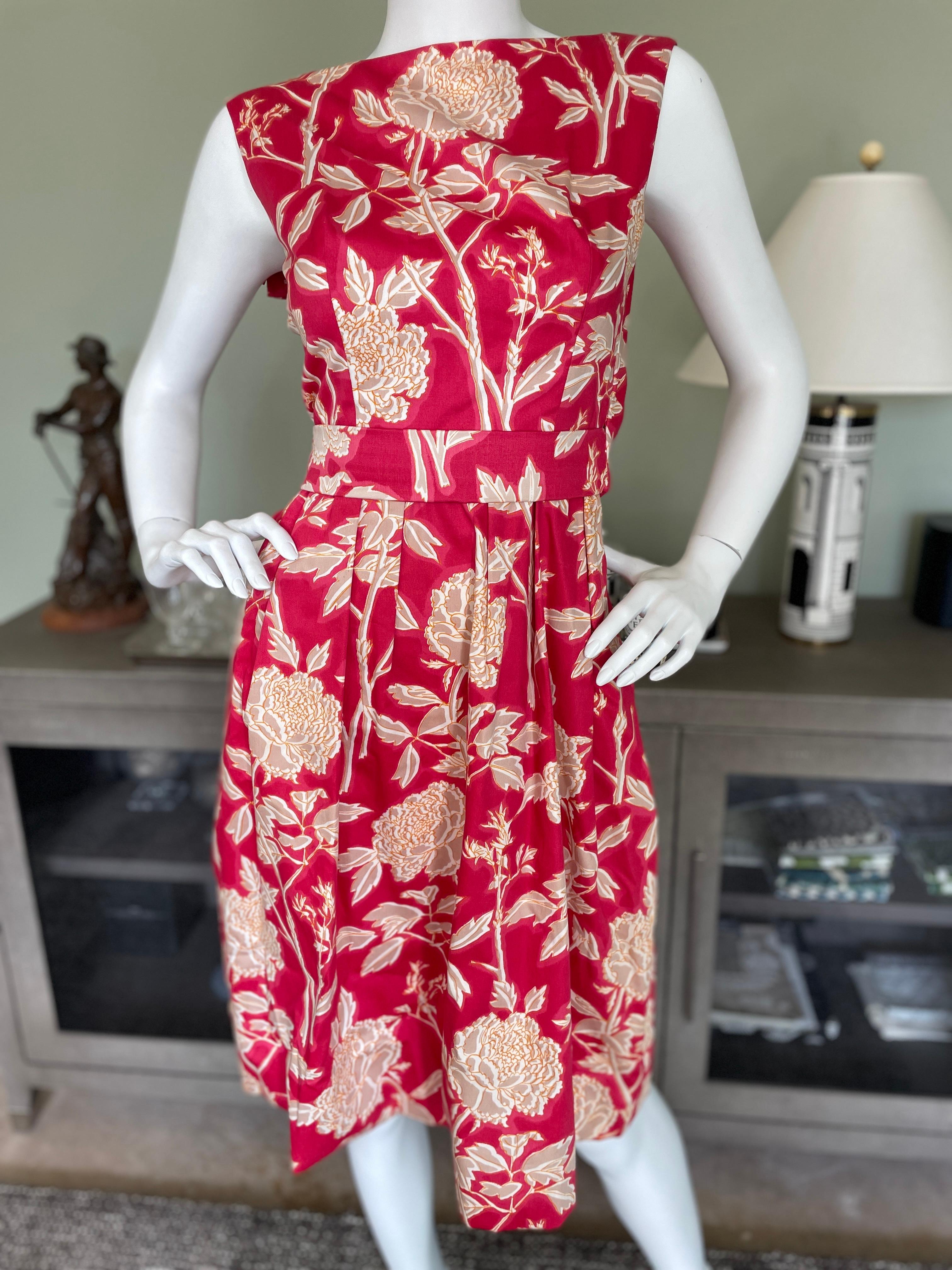 Christian Dior New York 1960's Charming Floral Day Dress   For Sale 4
