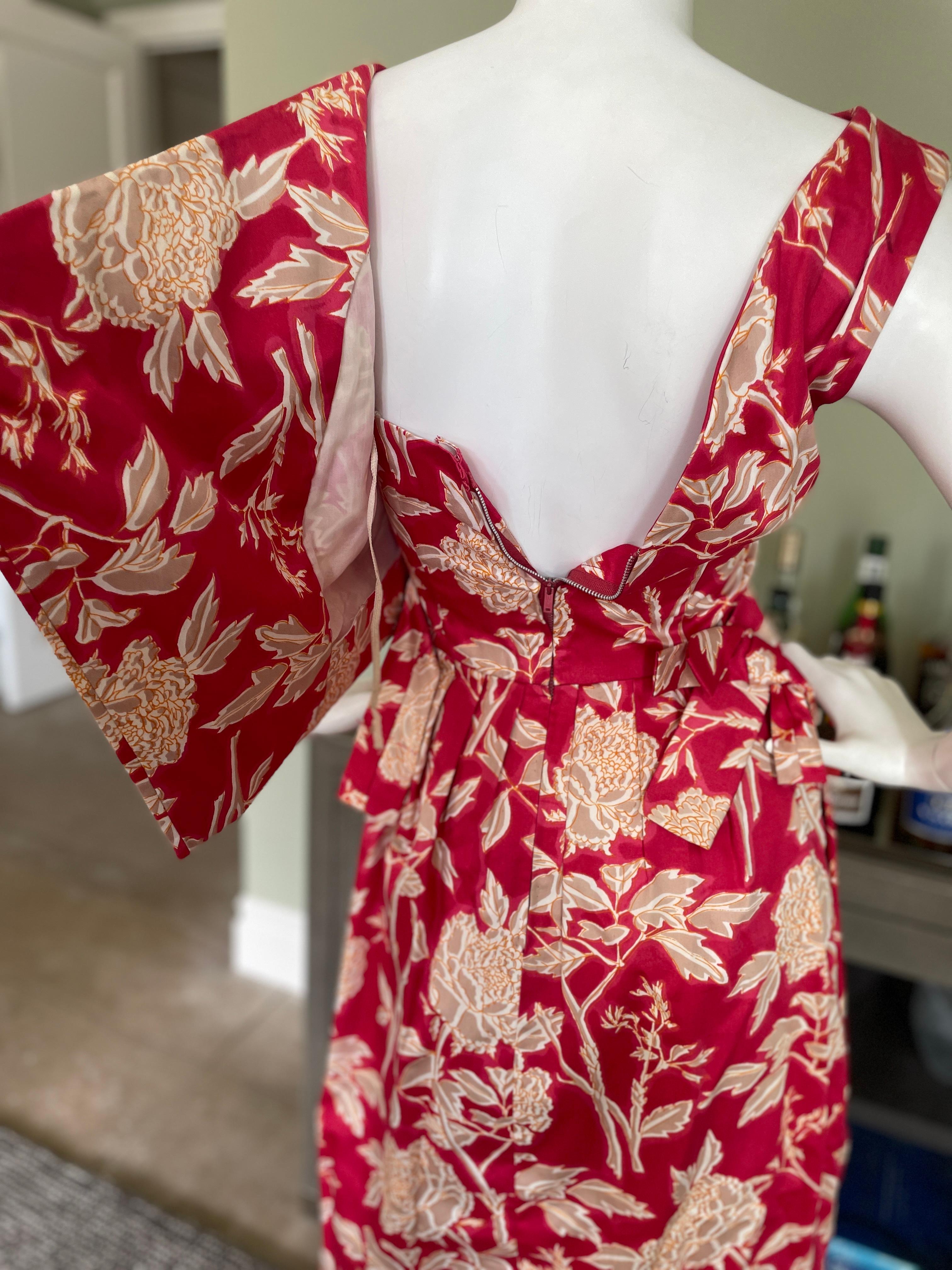 Christian Dior New York 1960's Charming Floral Day Dress   For Sale 5