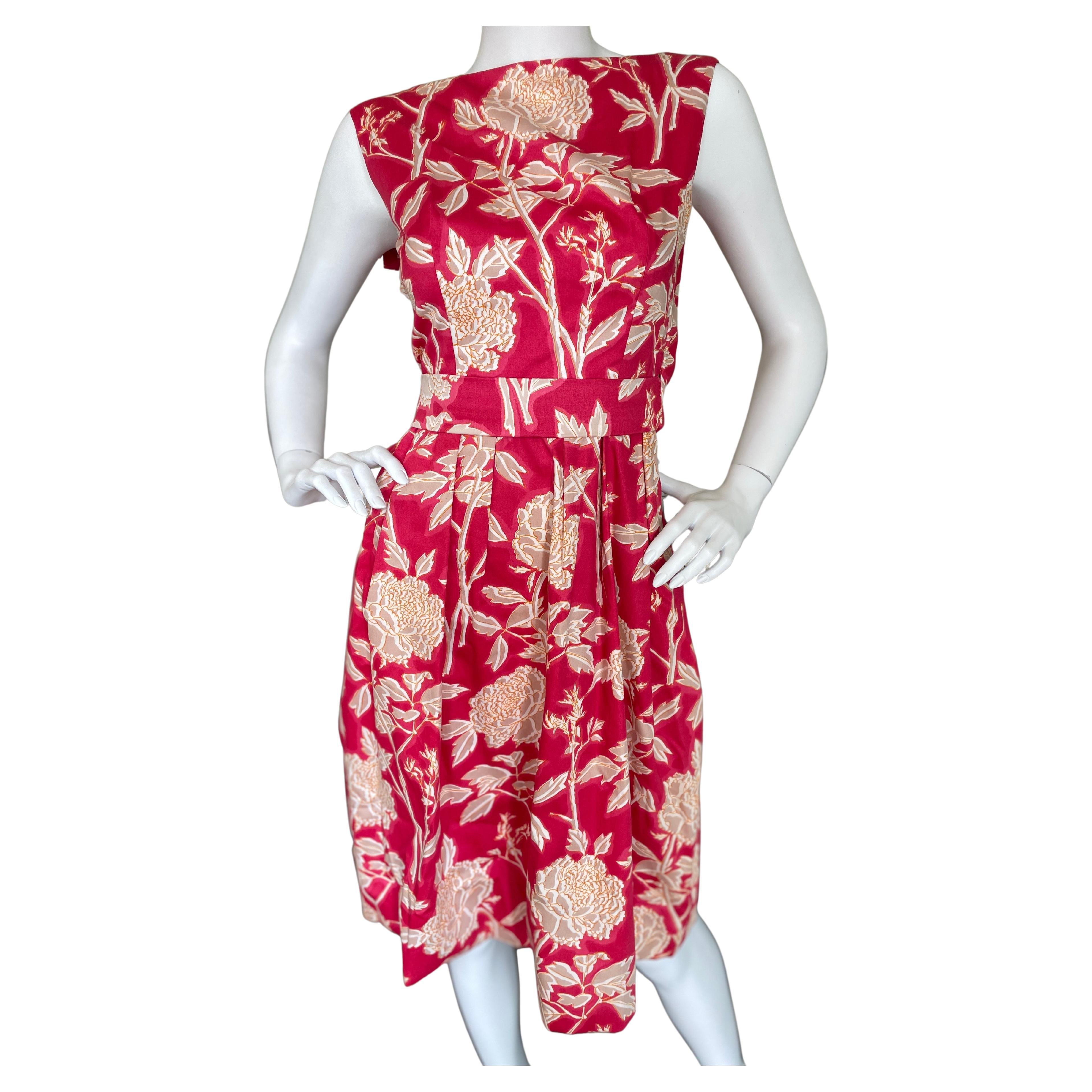 Christian Dior New York 1960's Charming Floral Day Dress   For Sale