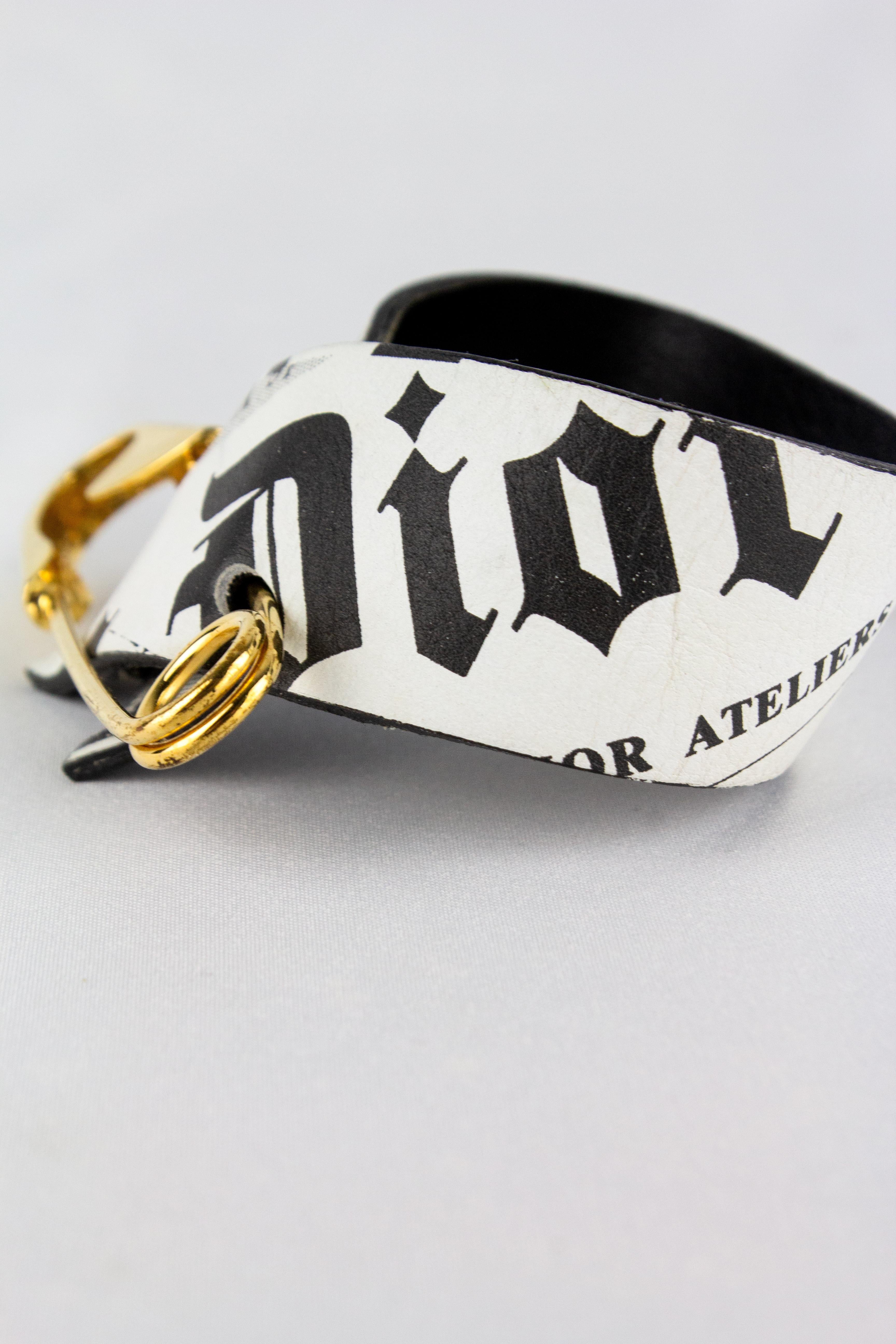 Christian Dior Newspaper Safety Pin Bracelet, F/W 2000 In Excellent Condition In Norwich, GB