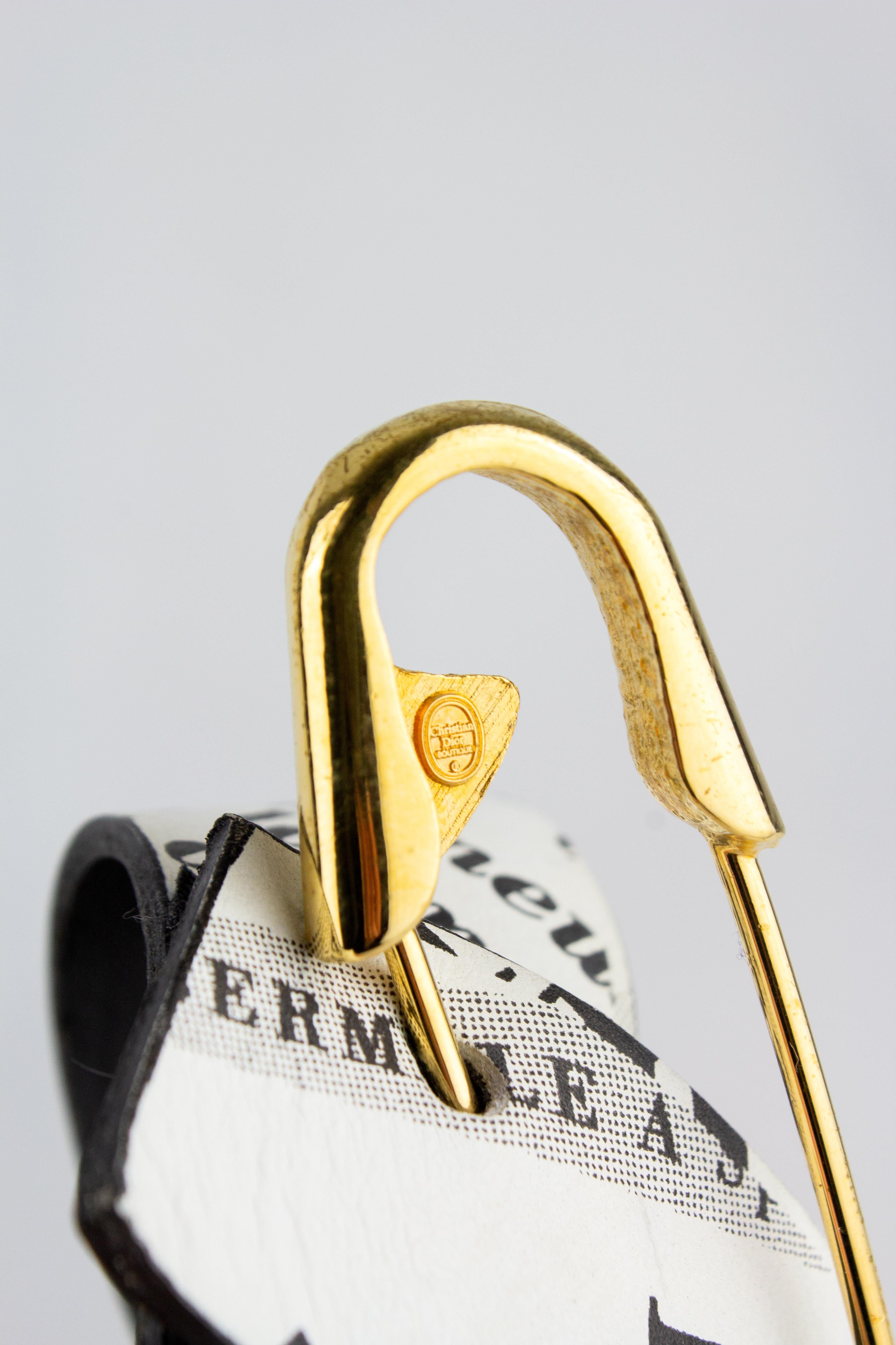 Christian Dior Newspaper Safety Pin Bracelet, F/W 2000 1