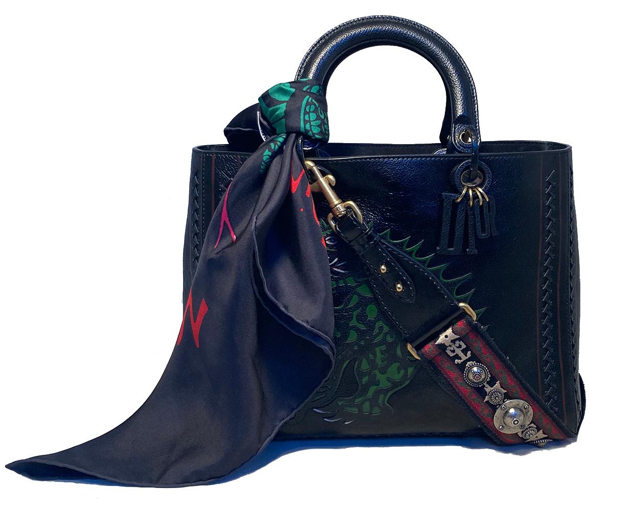 Christian Dior Niki de Saint Phalle Large Lady Dior Dragon Bag
