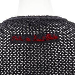 CHRISTIAN DIOR Niki De Saint Phalle Runway red heart crochet open knit sweater S