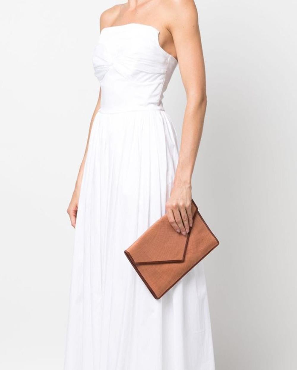 Christian Dior Nude Canvas Envelope Clutch Bag For Sale 1