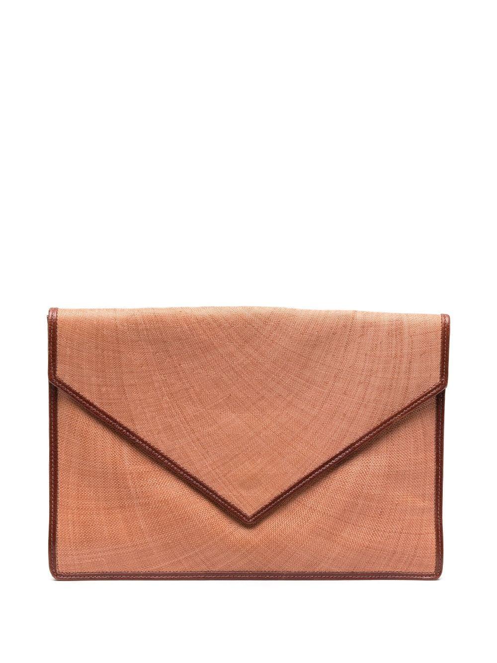 Christian Dior Nude Canvas Envelope Clutch Bag For Sale 2