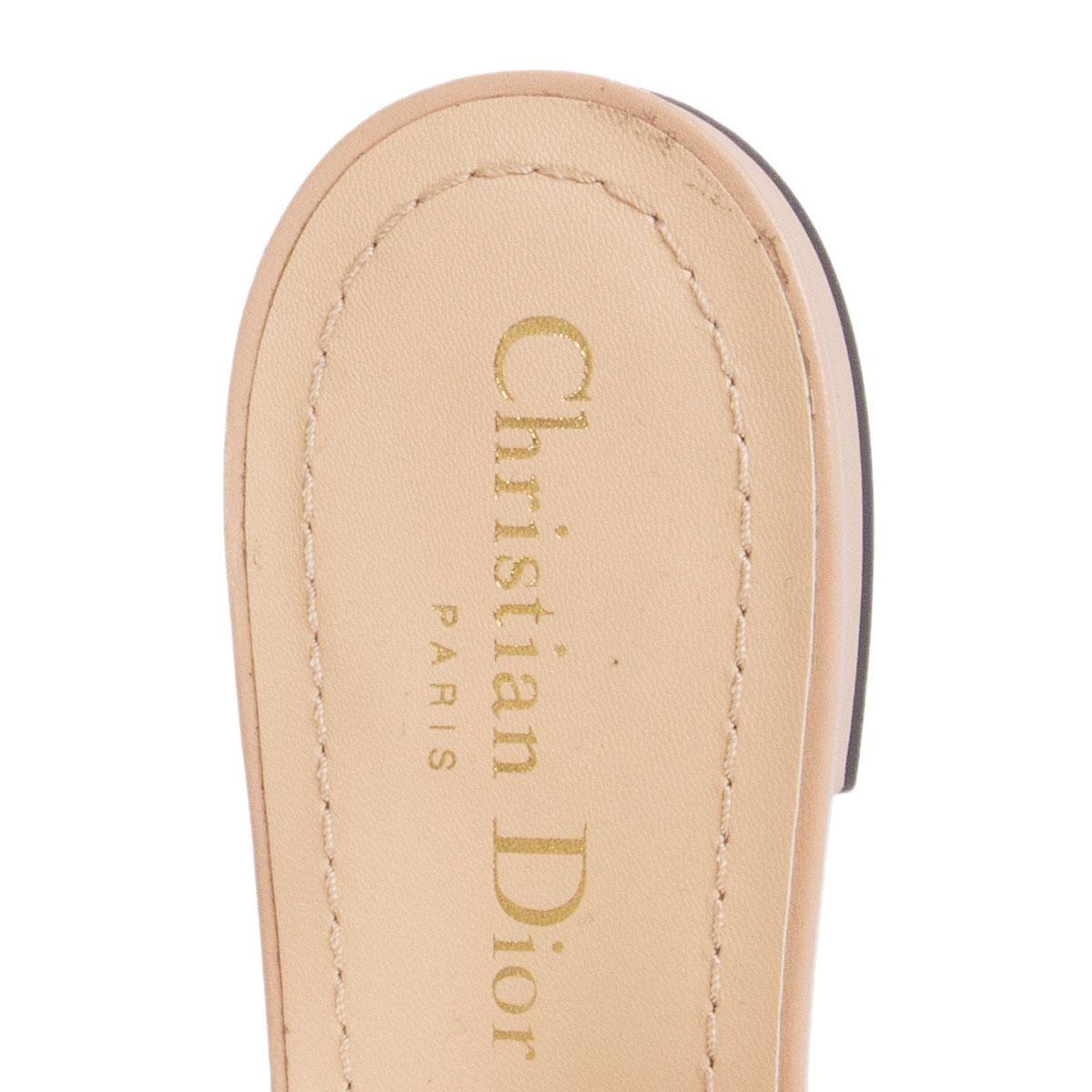 Beige CHRISTIAN DIOR nude mesh J'ADIOR Slingback Ballet Flats Shoes 39