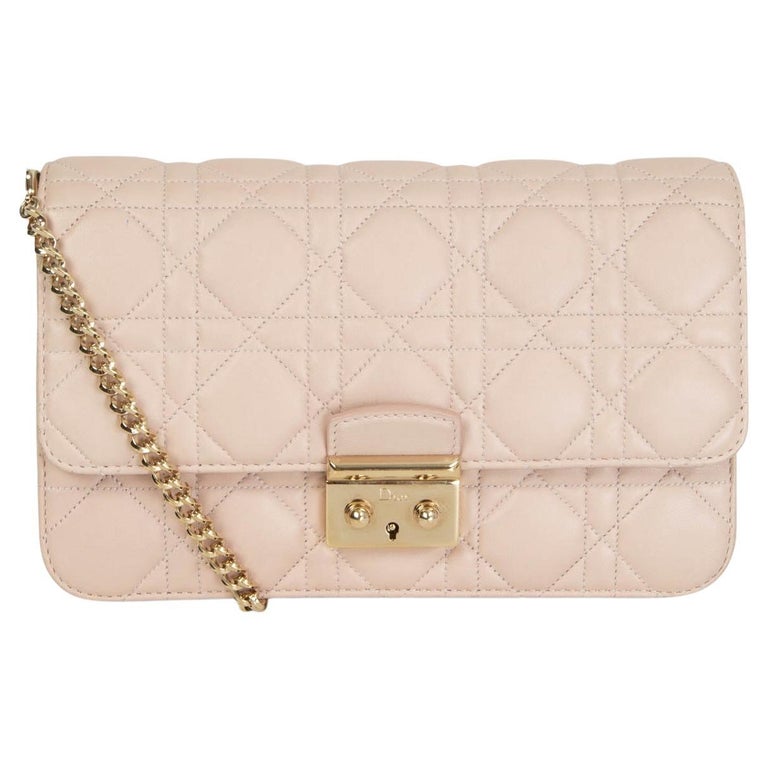 CHRISTIAN DIOR nude pink leather MISS DIOR PROMENADE SMALL POUCH Bag For  Sale at 1stDibs