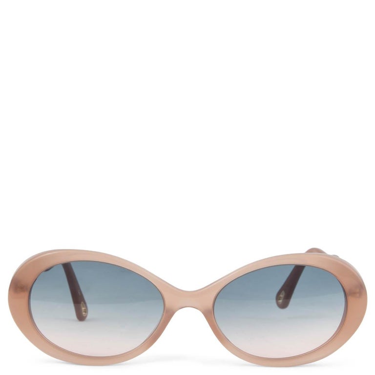 CHLOE lunettes de soleil ovales rose chair CH0088S En vente sur 1stDibs