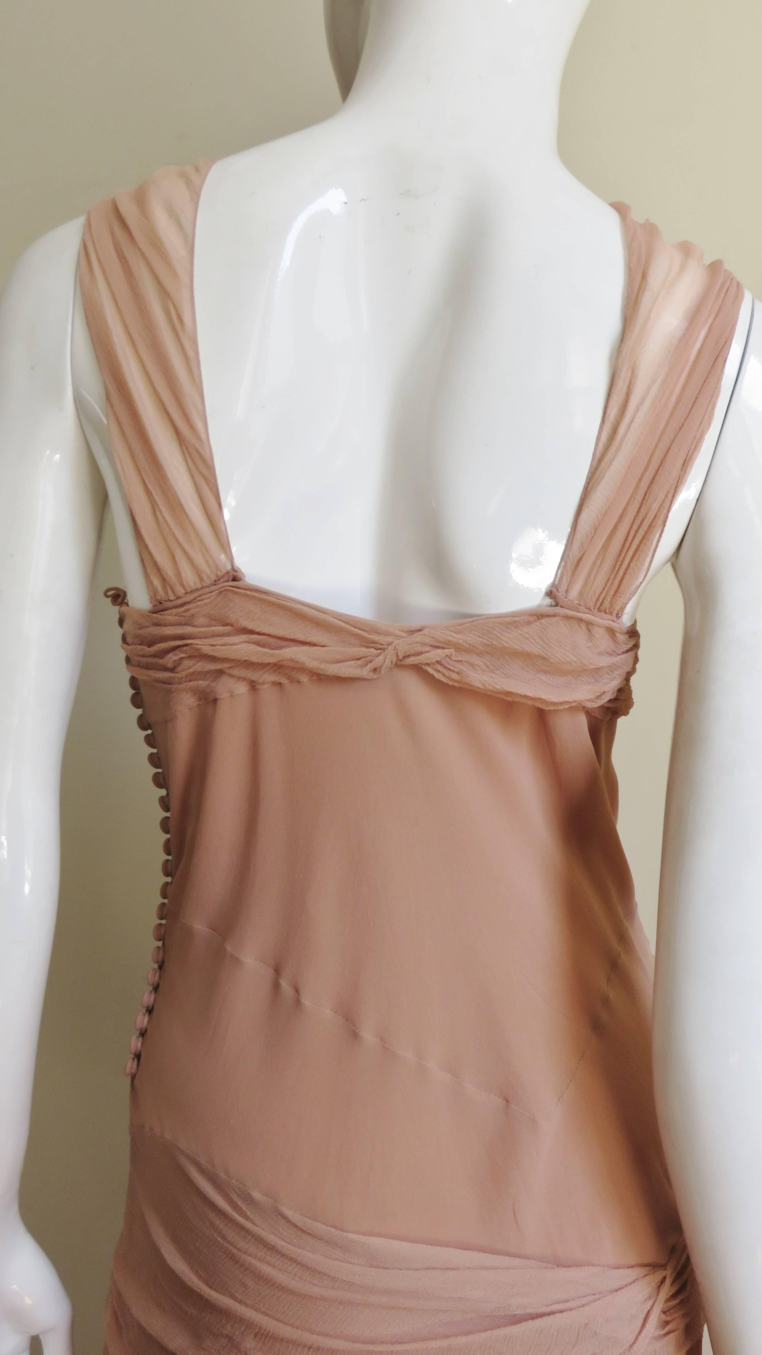Christian Dior Nude To Pink Ombre Silk Gown 2